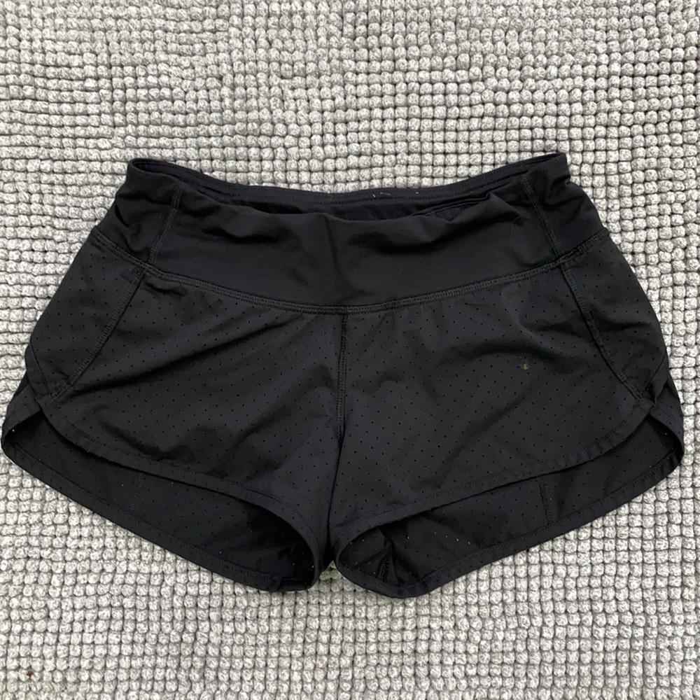 Lululemon black speed shorts